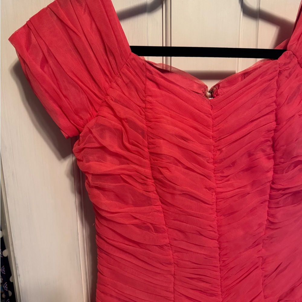 Bubblegum pink vintage handmade dress 1950-1960s - Picture 3 of 7